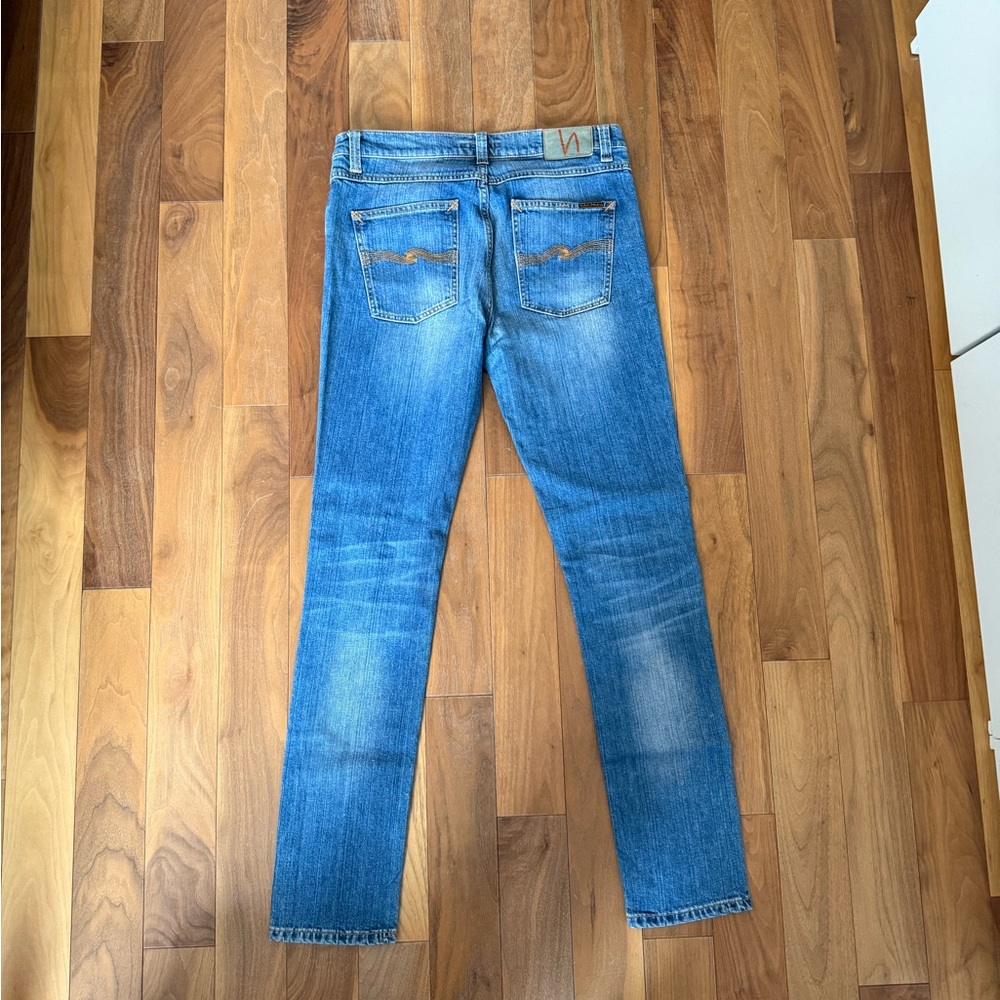 Men's Nudie “Lean Dean” Blue Jeans - Picture 2 of 3